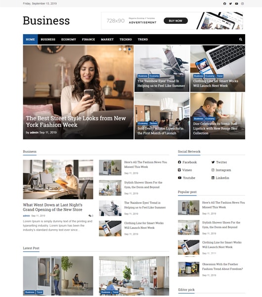 Demo - Bootnews Wordpress Themes News Magazine