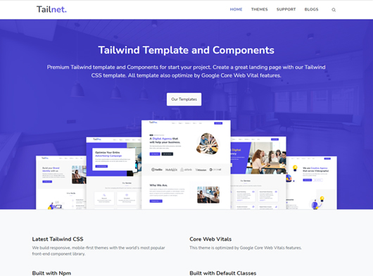 Tailwind css template