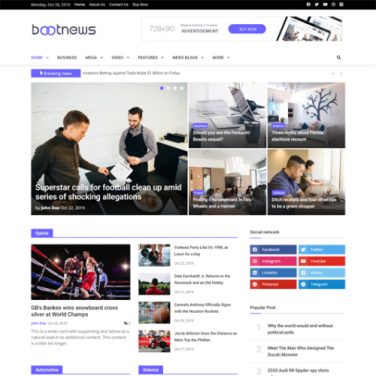 10 Bootstrap 5 News Templates For 2024 - BootNews