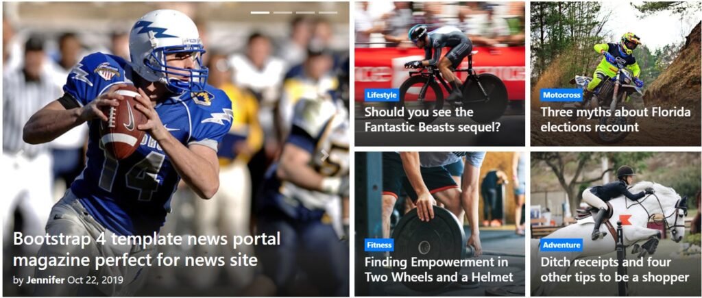 Free Bootstrap News Magazine Carousel